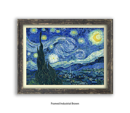 Starry Night Steeple Van Gogh Art Print