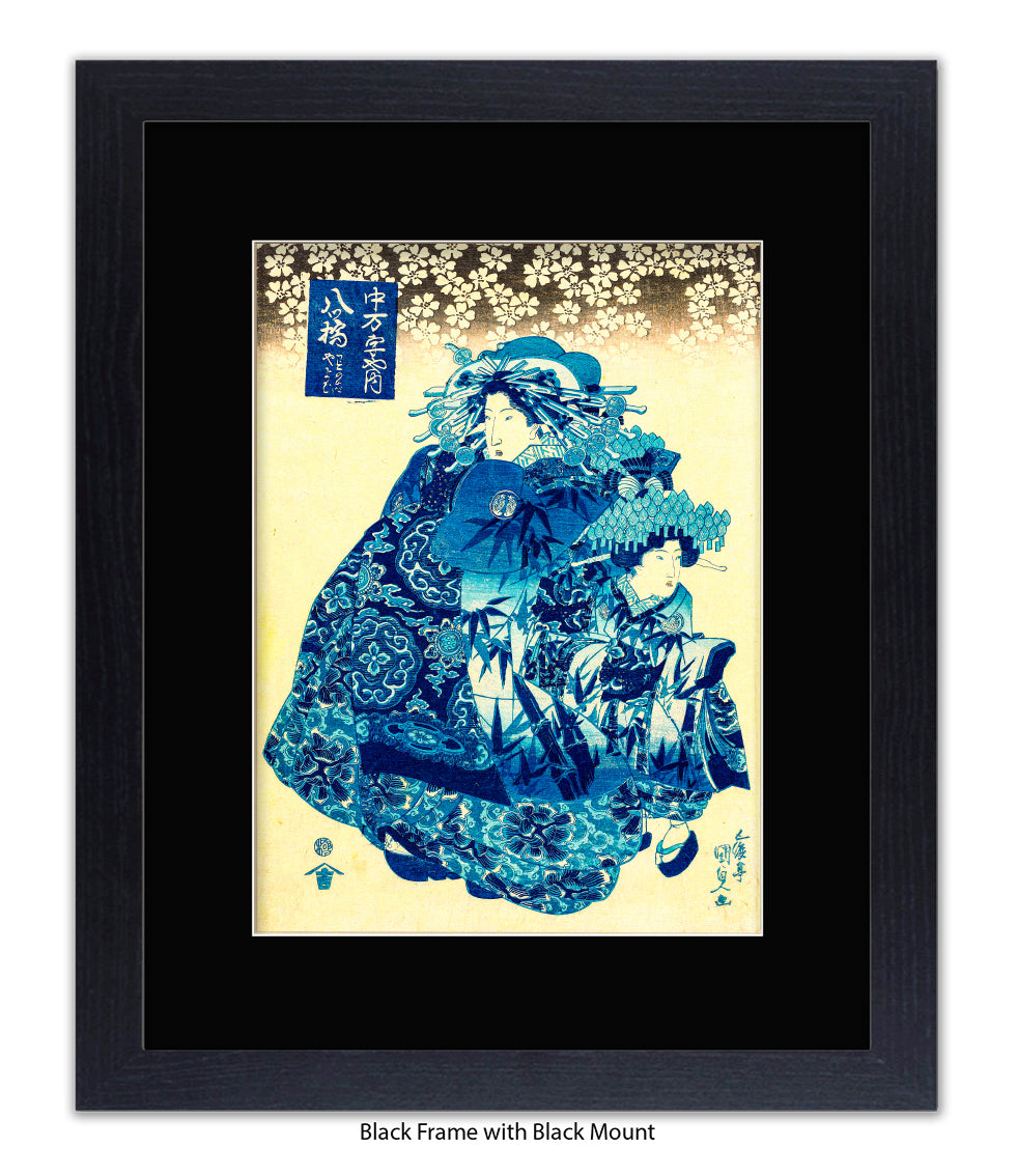 2 Girls.- Blue Dresses Art Print