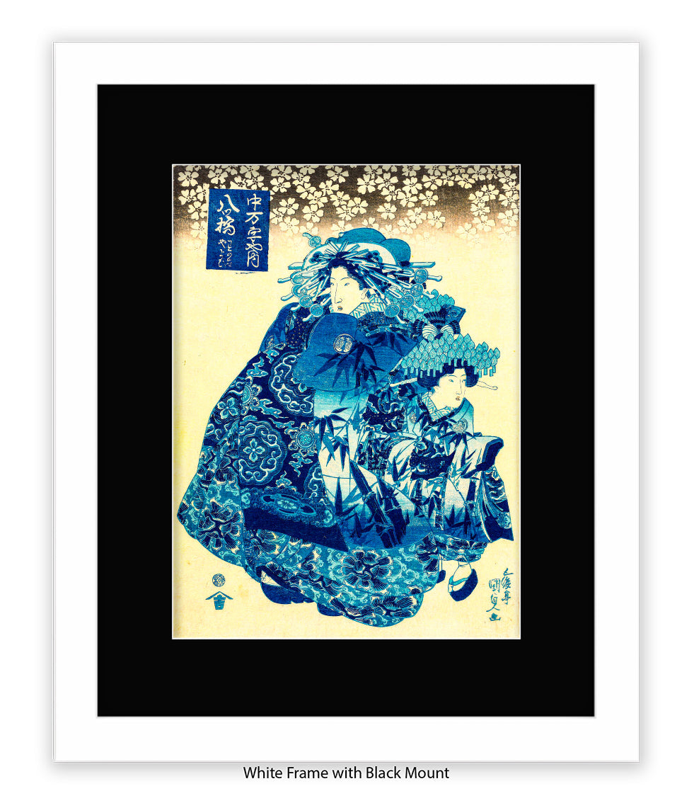 2 Girls.- Blue Dresses Art Print