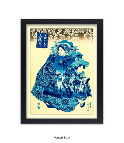 2 Girls.- Blue Dresses Art Print