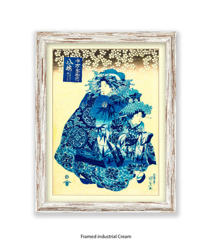 2 Girls.- Blue Dresses Art Print