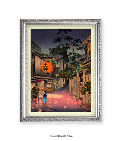 Evening At Ushigome Japanese Art Print