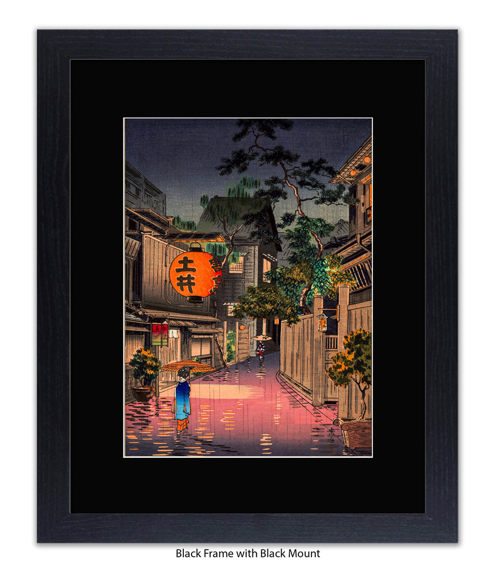 Evening At Ushigome Japanese Art Print