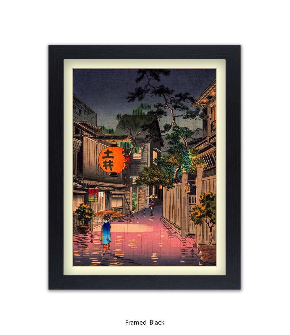 Evening At Ushigome Japanese Art Print