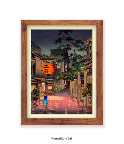 Evening At Ushigome Japanese Art Print