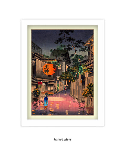 Evening At Ushigome Japanese Art Print