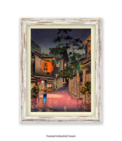 Evening At Ushigome Japanese Art Print