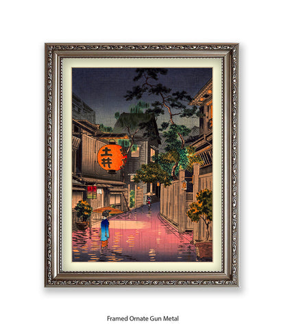 Evening At Ushigome Japanese Art Print