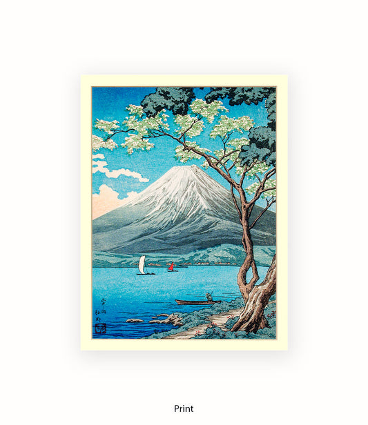 Mount Fuji - Lake  Yamanakaj Japanese Art Print