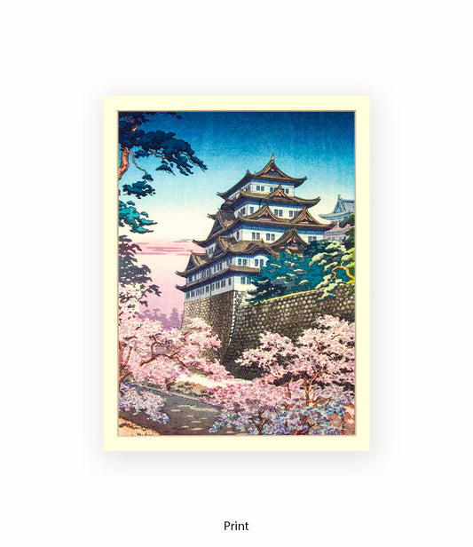 Temple Nagoya Castle Japanese Art Print