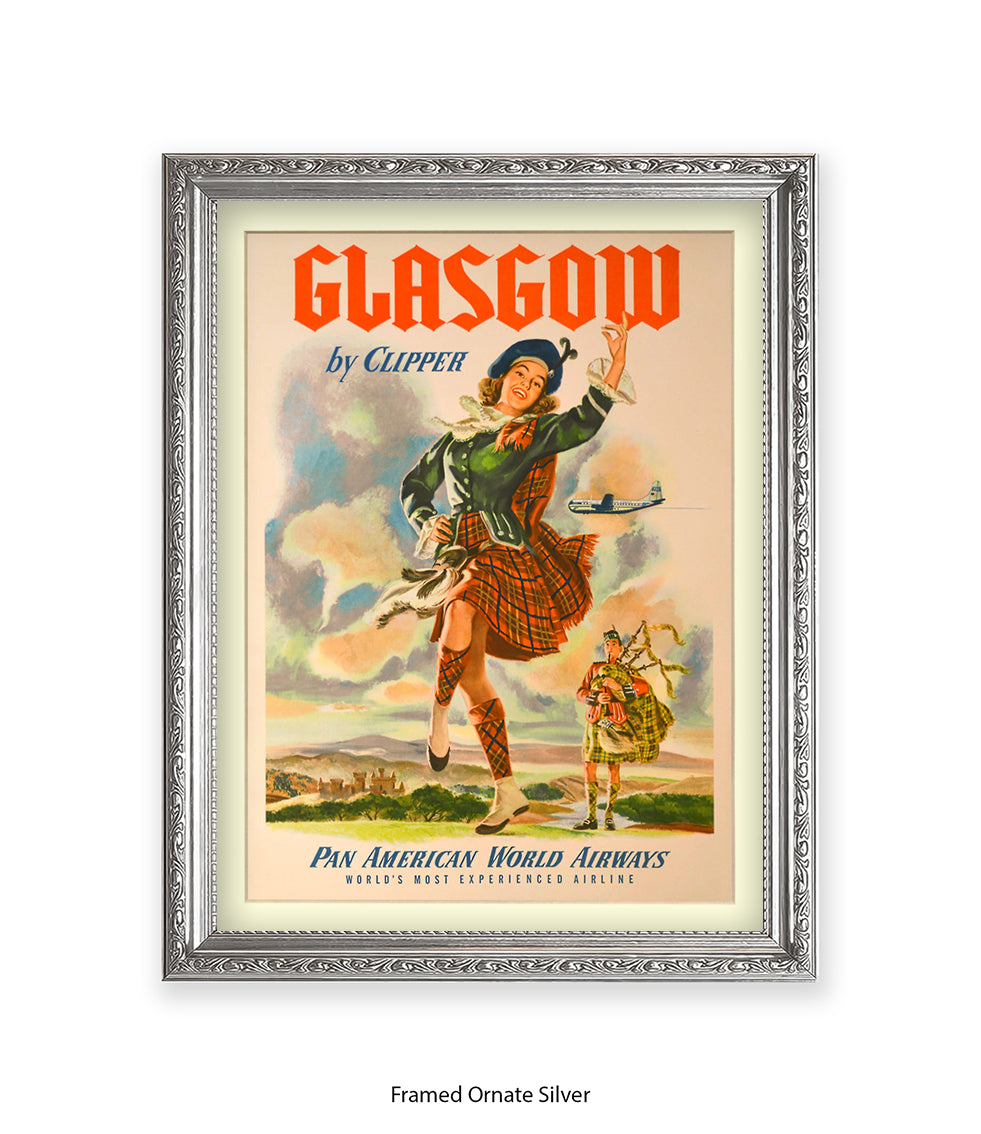 Glasgow By Clipper Pan American Art Print