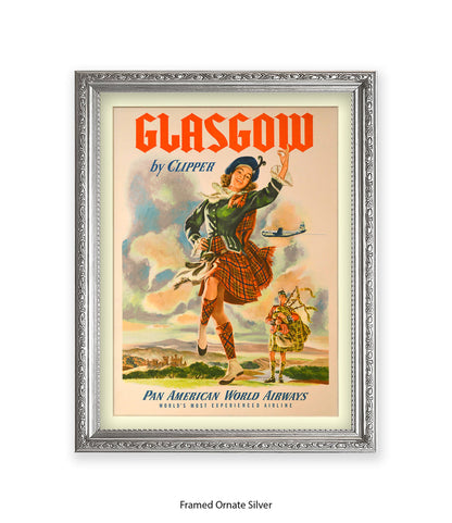 Glasgow By Clipper Pan American Art Print
