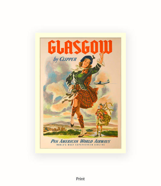 Glasgow By Clipper Pan American Art Print
