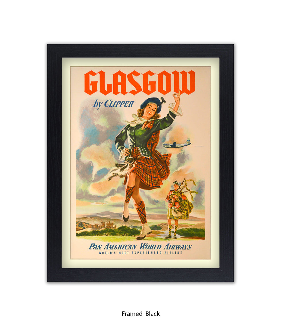 Glasgow By Clipper Pan American Art Print