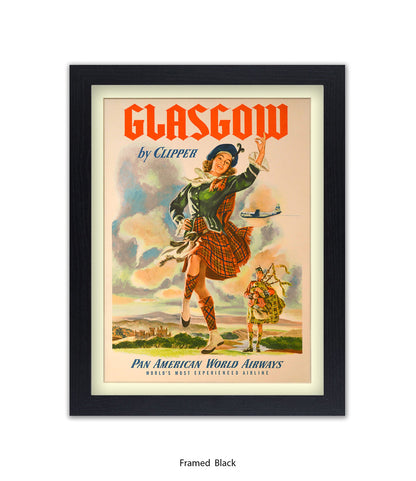 Glasgow By Clipper Pan American Art Print