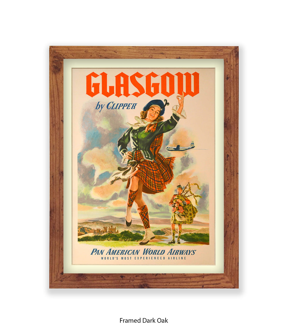 Glasgow By Clipper Pan American Art Print