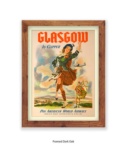 Glasgow By Clipper Pan American Art Print