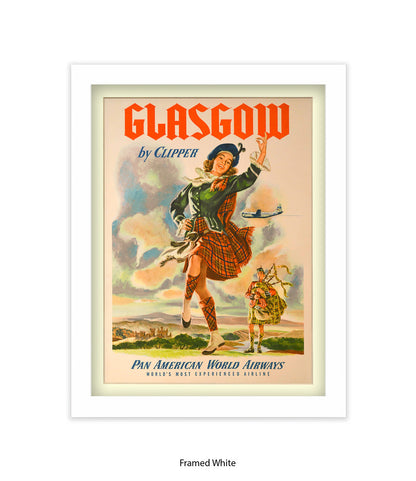 Glasgow By Clipper Pan American Art Print