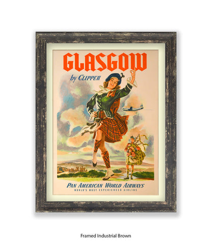 Glasgow By Clipper Pan American Art Print