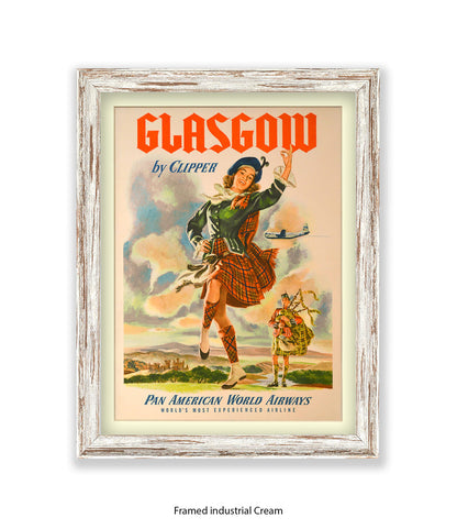 Glasgow By Clipper Pan American Art Print