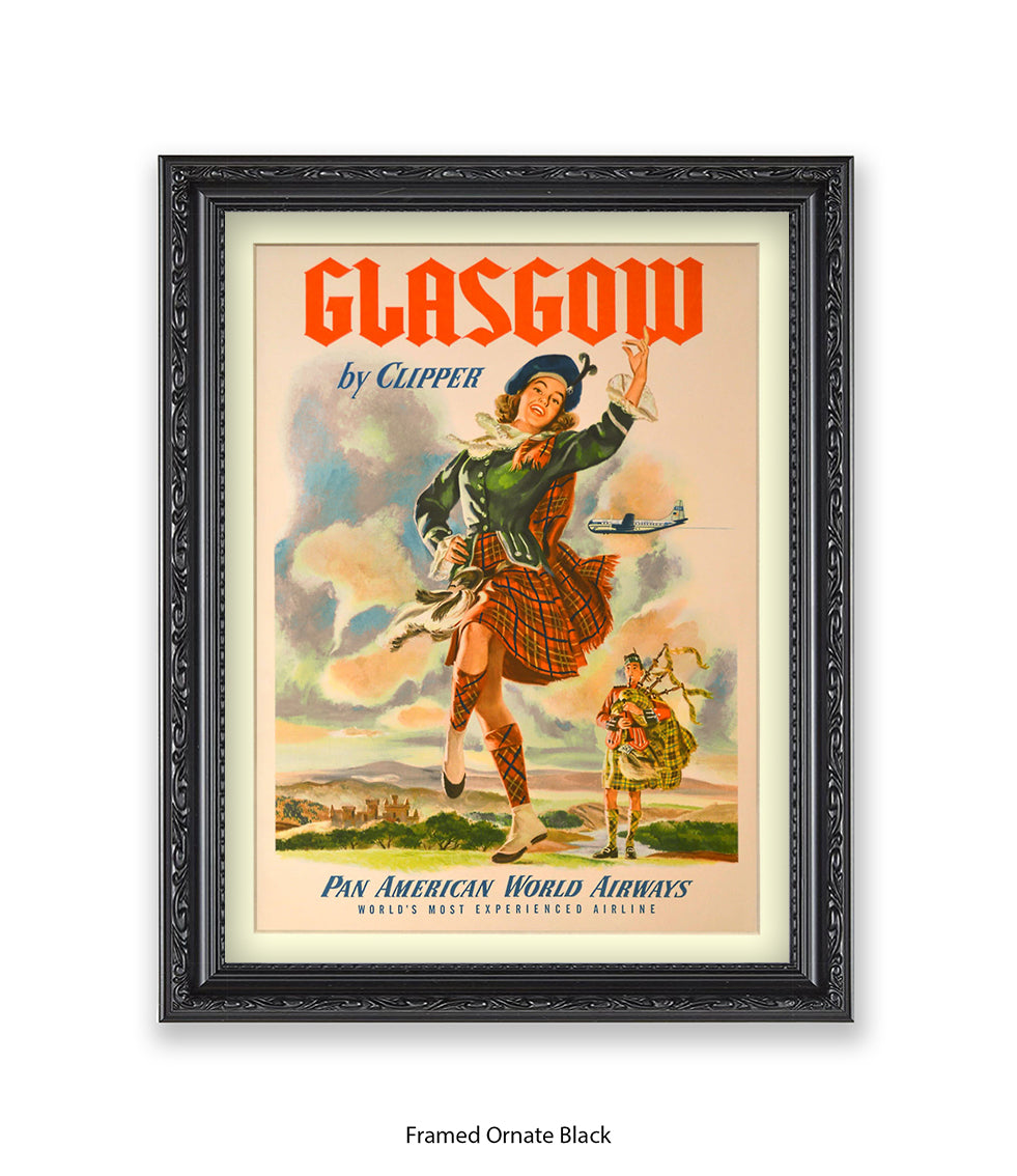 Glasgow By Clipper Pan American Art Print