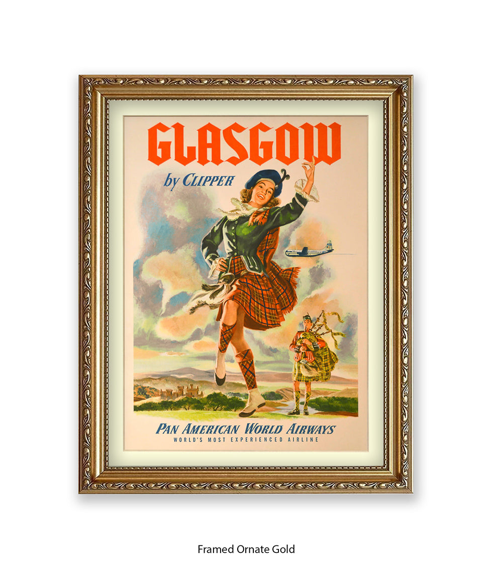 Glasgow By Clipper Pan American Art Print