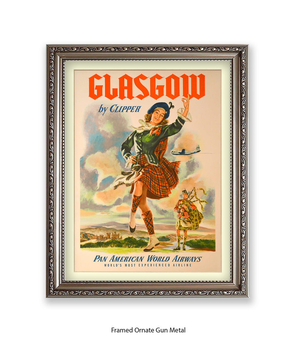 Glasgow By Clipper Pan American Art Print