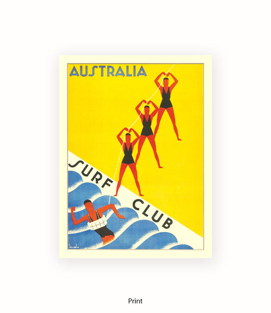 Australia Surf Club Life Guards Art Print