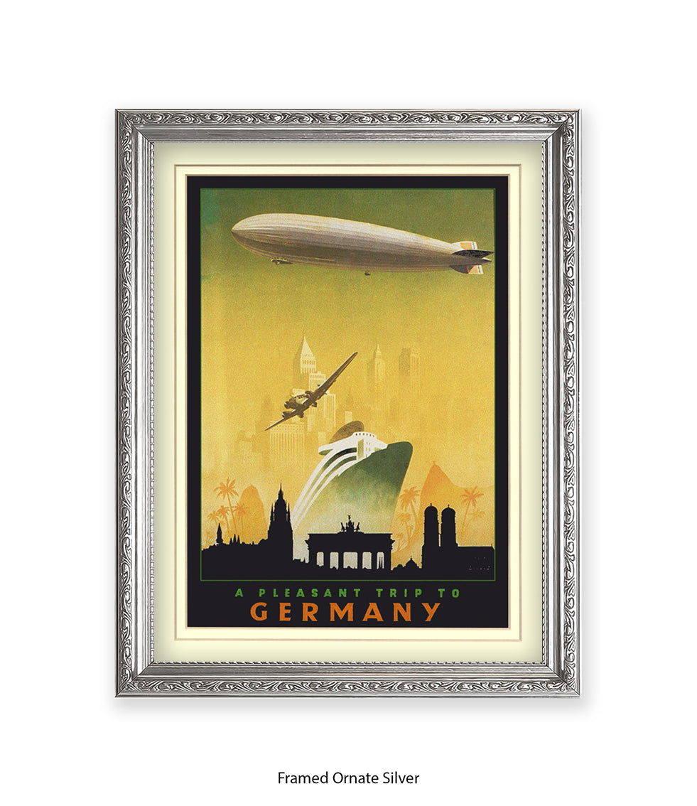Germany Cityscape Zeppelin Art Print