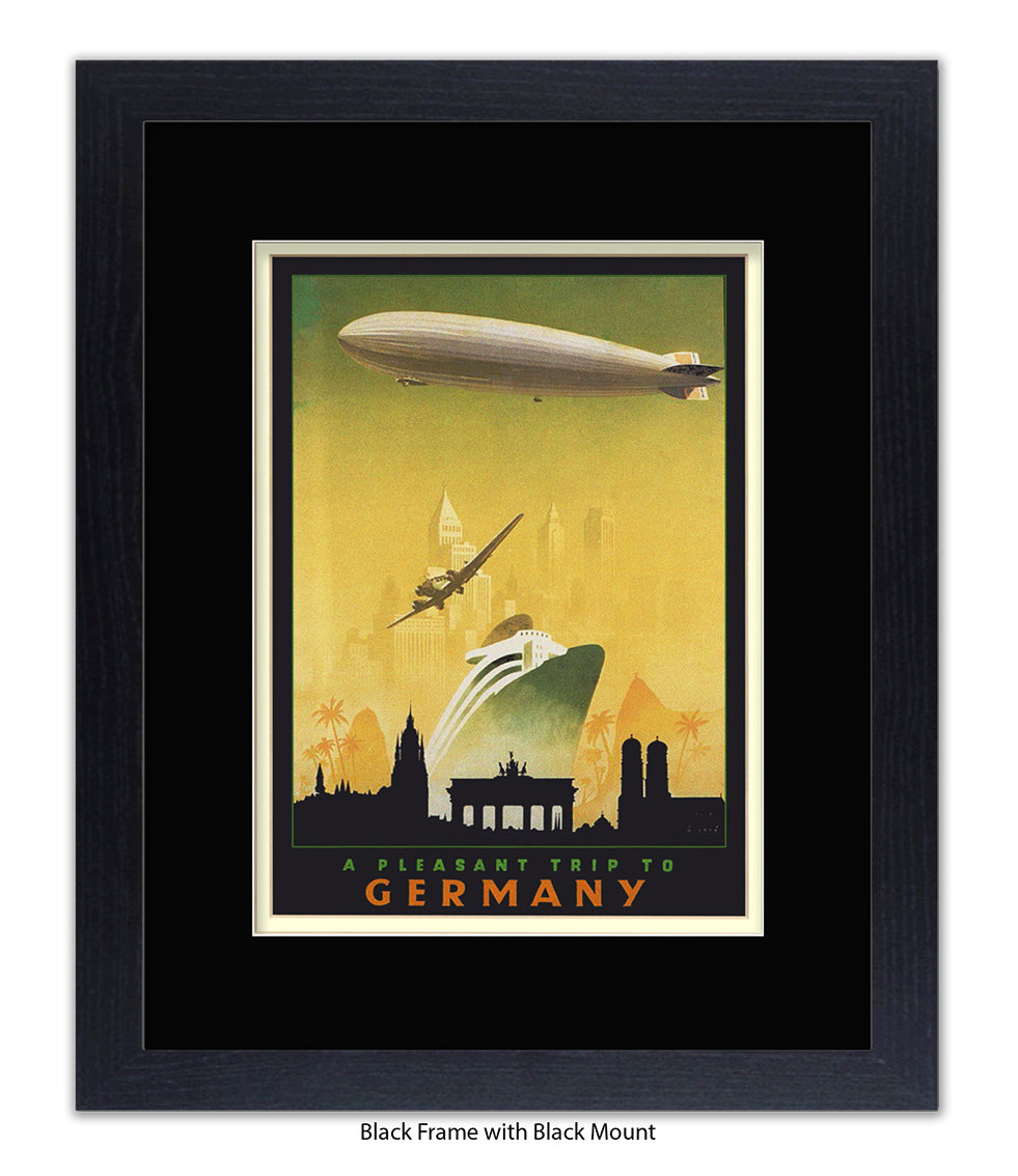 Germany Cityscape Zeppelin Art Print