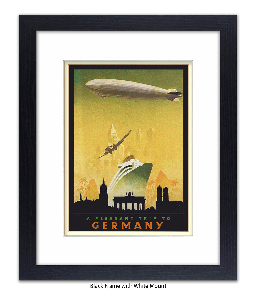 Germany Cityscape Zeppelin Art Print