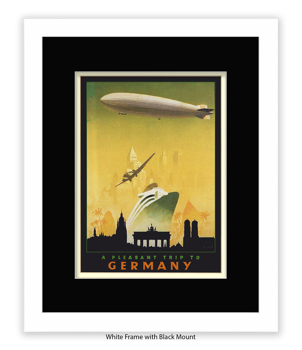 Germany Cityscape Zeppelin Art Print