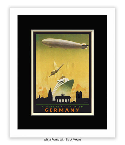 Germany Cityscape Zeppelin Art Print