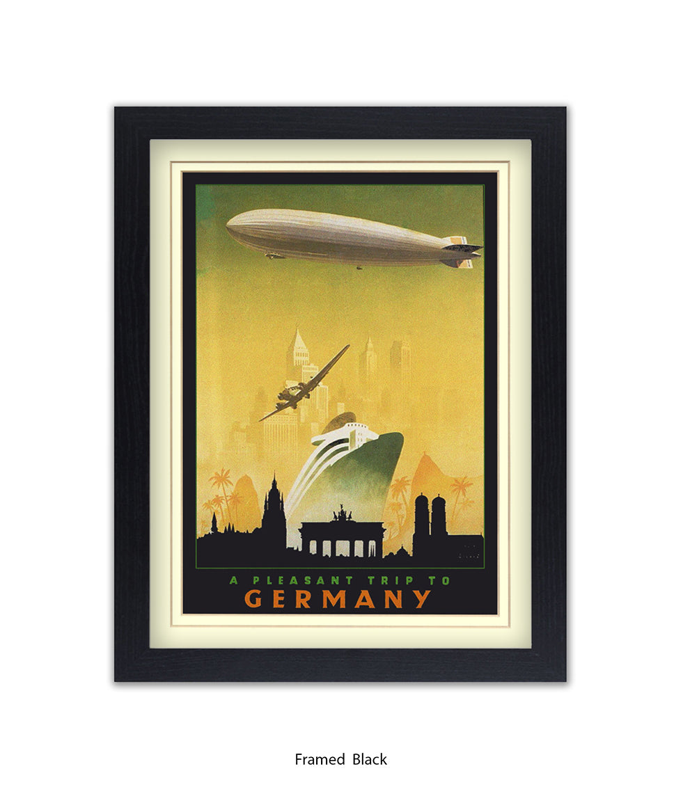 Germany Cityscape Zeppelin Art Print