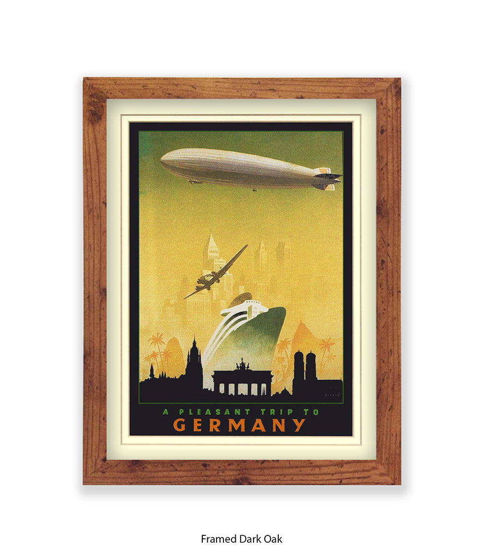 Germany Cityscape Zeppelin Art Print