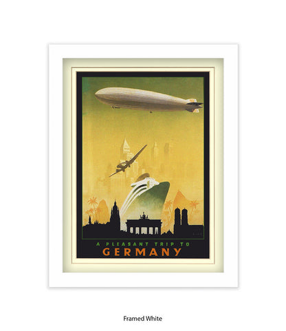 Germany Cityscape Zeppelin Art Print