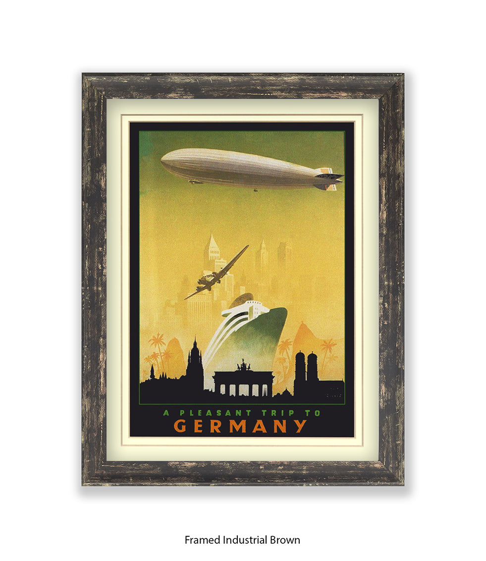 Germany Cityscape Zeppelin Art Print