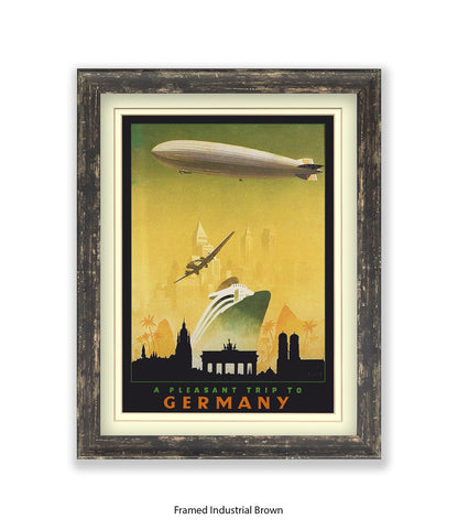 Germany Cityscape Zeppelin Art Print