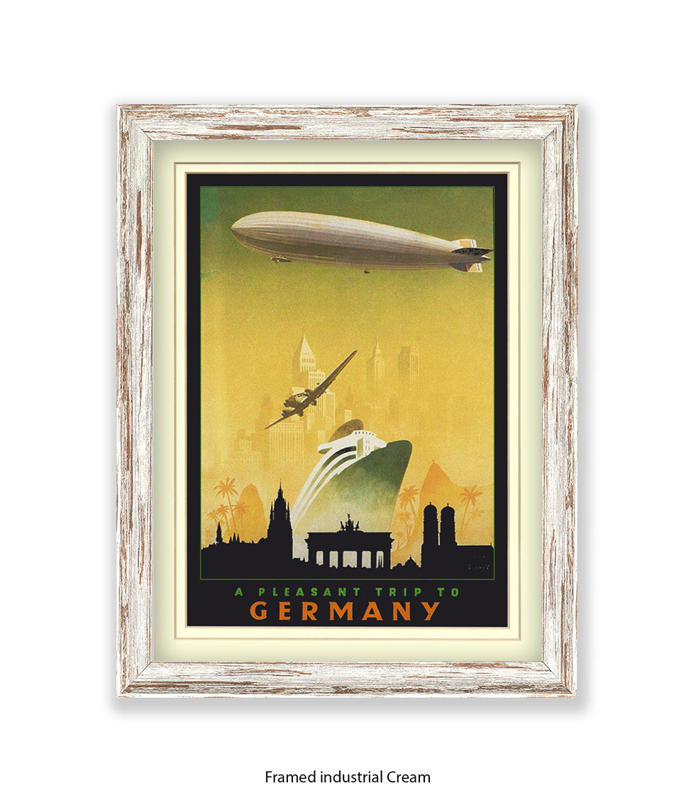 Germany Cityscape Zeppelin Art Print