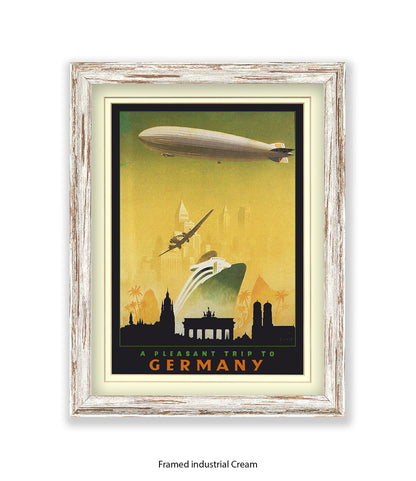 Germany Cityscape Zeppelin Art Print