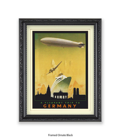 Germany Cityscape Zeppelin Art Print