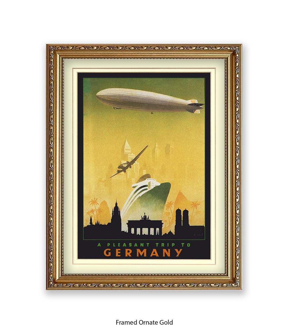 Germany Cityscape Zeppelin Art Print