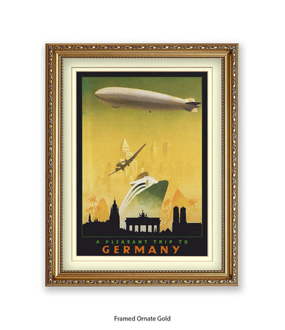 Germany Cityscape Zeppelin Art Print