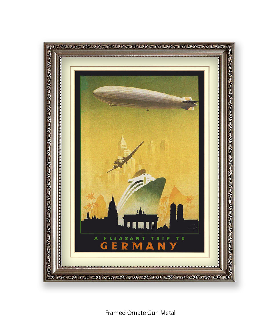 Germany Cityscape Zeppelin Art Print
