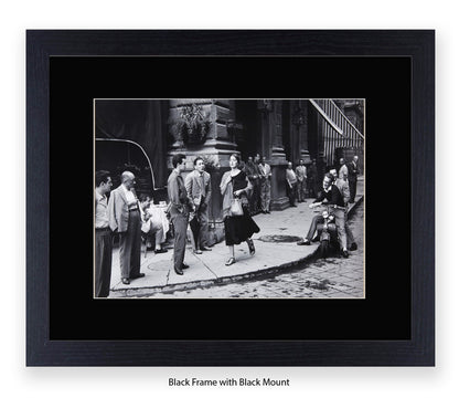 American Girl In Italy - Guys Staring - Vintage Street Photography - Art Print
