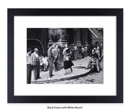 American Girl In Italy - Guys Staring - Vintage Street Photography - Art Print