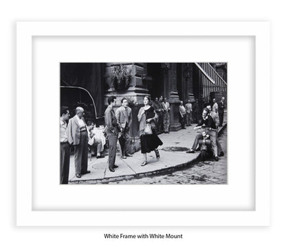 American Girl In Italy - Guys Staring - Vintage Street Photography - Art Print