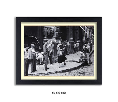 American Girl In Italy - Guys Staring - Vintage Street Photography - Art Print