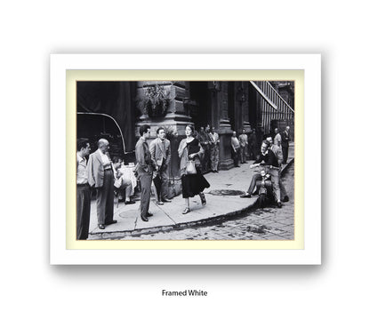 American Girl In Italy - Guys Staring - Vintage Street Photography - Art Print