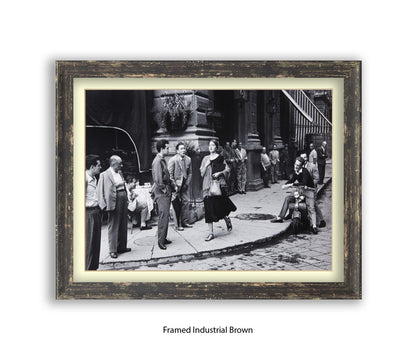 American Girl In Italy - Guys Staring - Vintage Street Photography - Art Print